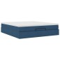 vidaXL Struttura Letto Pouf con Materasso Blu 180x200cm in Tessuto vidaXL Struttura Letto Pouf con Materasso Blu 180x200cm in Tessuto