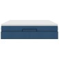 vidaXL Struttura Letto Pouf con Materasso Blu 180x200cm in Tessuto vidaXL Struttura Letto Pouf con Materasso Blu 180x200cm in Tessuto