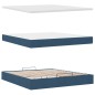 vidaXL Struttura Letto Pouf con Materasso Blu 180x200cm in Tessuto vidaXL Struttura Letto Pouf con Materasso Blu 180x200cm in Tessuto