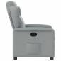 vidaXL Poltrona Reclinabile in Tessuto Grigio Chiaro
