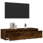 vidaXL Mobile Porta TV con Luci LED Rovere Fumo 100X35,5x25 cm vidaXL Mobile Porta TV con Luci LED Rovere Fumo 100X35,5x25 cm