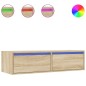 vidaXL Mobile Porta TV con Luci LED Rovere Sonoma 100X35,5x25 cm vidaXL Mobile Porta TV con Luci LED Rovere Sonoma 100X35,5x25 cm