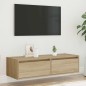 vidaXL Mobile Porta TV con Luci LED Rovere Sonoma 100X35,5x25 cm vidaXL Mobile Porta TV con Luci LED Rovere Sonoma 100X35,5x25 cm