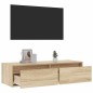 vidaXL Mobile Porta TV con Luci LED Rovere Sonoma 100X35,5x25 cm vidaXL Mobile Porta TV con Luci LED Rovere Sonoma 100X35,5x25 cm