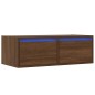 vidaXL Mobile Porta TV con Luci LED Rovere Marrone 75x35,5x25 cm vidaXL Mobile Porta TV con Luci LED Rovere Marrone 75x35,5x25 cm