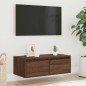 vidaXL Mobile Porta TV con Luci LED Rovere Marrone 75x35,5x25 cm vidaXL Mobile Porta TV con Luci LED Rovere Marrone 75x35,5x25 cm