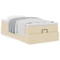 vidaXL Struttura Letto Pouf con Materasso Crema 80x200 cm in Tessuto vidaXL Struttura Letto Pouf con Materasso Crema 80x200 cm in Tessuto
