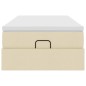 vidaXL Struttura Letto Pouf con Materasso Crema 80x200 cm in Tessuto vidaXL Struttura Letto Pouf con Materasso Crema 80x200 cm in Tessuto