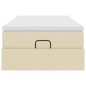 vidaXL Struttura Letto Pouf con Materasso Crema 90x190 cm in Tessuto vidaXL Struttura Letto Pouf con Materasso Crema 90x190 cm in Tessuto