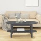 Tavolino da Salotto Grigio 110x55x45 cm Legno Massello di Pino Tavolino da Salotto Grigio 110x55x45 cm Legno Massello di Pino