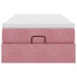 vidaXL Struttura Letto Pouf con Materasso Rosa 80x200 cm Velluto vidaXL Struttura Letto Pouf con Materasso Rosa 80x200 cm Velluto