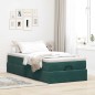 vidaXL Struttura Letto Pouf con Materasso 80x200 cm Velluto