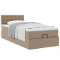 vidaXL Letto Pouf con Materasso Cappucino 80x200 cm Similpelle vidaXL Letto Pouf con Materasso Cappucino 80x200 cm Similpelle
