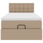 vidaXL Letto Pouf con Materasso Cappucino 80x200 cm Similpelle vidaXL Letto Pouf con Materasso Cappucino 80x200 cm Similpelle