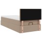 vidaXL Letto Pouf con Materasso Cappucino 80x200 cm Similpelle vidaXL Letto Pouf con Materasso Cappucino 80x200 cm Similpelle