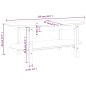 Tavolino da Salotto Grigio 110x55x45 cm Legno Massello di Pino Tavolino da Salotto Grigio 110x55x45 cm Legno Massello di Pino