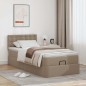 vidaXL Letto Pouf con Materasso Cappucino 90x190 cm Similpelle vidaXL Letto Pouf con Materasso Cappucino 90x190 cm Similpelle