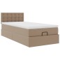 vidaXL Letto Pouf con Materasso Cappucino 90x190 cm Similpelle vidaXL Letto Pouf con Materasso Cappucino 90x190 cm Similpelle