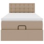 vidaXL Letto Pouf con Materasso Cappucino 90x190 cm Similpelle vidaXL Letto Pouf con Materasso Cappucino 90x190 cm Similpelle