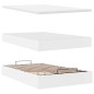 vidaXL Struttura Letto Pouf con Materasso Bianco 120x190 cm Similpelle vidaXL Struttura Letto Pouf con Materasso Bianco 120x190 cm Similpelle