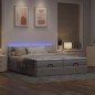 vidaXL Struttura Letto Pouf con Materassi Tortora 180x200cm in Tessuto vidaXL Struttura Letto Pouf con Materassi Tortora 180x200cm in Tessuto