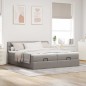 vidaXL Struttura Letto Pouf con Materassi Tortora 180x200cm in Tessuto vidaXL Struttura Letto Pouf con Materassi Tortora 180x200cm in Tessuto