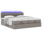 vidaXL Struttura Letto Pouf con Materassi Tortora 180x200cm in Tessuto vidaXL Struttura Letto Pouf con Materassi Tortora 180x200cm in Tessuto