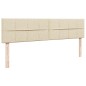 vidaXL Struttura Letto Pouf con Materasso Crema 180x200 cm in Tessuto