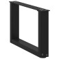 vidaXL Gambe Tavolino da Caffè a U 2 pz Nero 50x(30-31) cm in Acciaio vidaXL Gambe Tavolino da Caffè a U 2 pz Nero 50x(30-31) cm in Acciaio