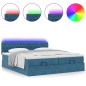 vidaXL Struttura Letto Pouf con Materassi 160x200 cm Velluto vidaXL Struttura Letto Pouf con Materassi 160x200 cm Velluto