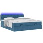 vidaXL Struttura Letto Pouf con Materassi 160x200 cm Velluto vidaXL Struttura Letto Pouf con Materassi 160x200 cm Velluto