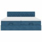 vidaXL Struttura Letto Pouf con Materassi 160x200 cm Velluto vidaXL Struttura Letto Pouf con Materassi 160x200 cm Velluto