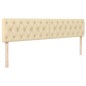 vidaXL Struttura Letto Pouf con Materasso Crema 180x200 cm in Tessuto vidaXL Struttura Letto Pouf con Materasso Crema 180x200 cm in Tessuto
