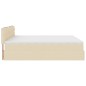 vidaXL Struttura Letto Pouf con Materasso Crema 180x200 cm in Tessuto vidaXL Struttura Letto Pouf con Materasso Crema 180x200 cm in Tessuto