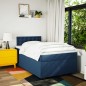 vidaXL Giroletto a Molle con Materasso Blu 120x190 cm in Tessuto