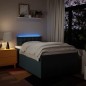 vidaXL Giroletto a Molle con Materasso Blu 120x190 cm in Tessuto