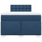 vidaXL Giroletto a Molle con Materasso Blu 120x190 cm in Tessuto