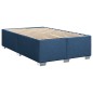 vidaXL Giroletto a Molle con Materasso Blu 120x190 cm in Tessuto