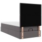 vidaXL Letto Pouf con Materasso Grigio 90x190 cm Similpelle vidaXL Letto Pouf con Materasso Grigio 90x190 cm Similpelle