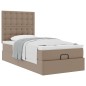 vidaXL Letto Pouf con Materasso Cappucino 90x200 cm Similpelle vidaXL Letto Pouf con Materasso Cappucino 90x200 cm Similpelle