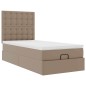 vidaXL Letto Pouf con Materasso Cappucino 90x200 cm Similpelle vidaXL Letto Pouf con Materasso Cappucino 90x200 cm Similpelle