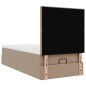 vidaXL Letto Pouf con Materasso Cappucino 90x200 cm Similpelle vidaXL Letto Pouf con Materasso Cappucino 90x200 cm Similpelle
