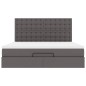 vidaXL Struttura Letto Pouf con Materasso Grigio 180x200 cm Similpelle vidaXL Struttura Letto Pouf con Materasso Grigio 180x200 cm Similpelle