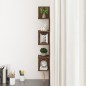 Mensola Angolare Rovere Marrone 20x20x127,5cm Legno Multistrato Mensola Angolare Rovere Marrone 20x20x127,5cm Legno Multistrato