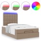 vidaXL Struttura Letto Pouf con Materasso 120x190 cm Similpelle vidaXL Struttura Letto Pouf con Materasso 120x190 cm Similpelle
