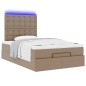 vidaXL Struttura Letto Pouf con Materasso 120x190 cm Similpelle vidaXL Struttura Letto Pouf con Materasso 120x190 cm Similpelle