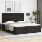vidaXL Struttura Letto Pouf con Materasso Nero 180x200 cm Similpelle vidaXL Struttura Letto Pouf con Materasso Nero 180x200 cm Similpelle