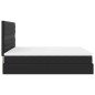 vidaXL Struttura Letto Pouf con Materasso Nero 180x200 cm Similpelle vidaXL Struttura Letto Pouf con Materasso Nero 180x200 cm Similpelle