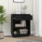 Mobile Consolle Nero 60x34x75 cm in Legno Massello di Pino Mobile Consolle Nero 60x34x75 cm in Legno Massello di Pino
