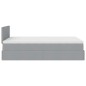 vidaXL Pouf Letto con Materasso Grigio Chiaro 120x190 cm in Tessuto